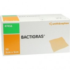 BACTIGRAS antiseptische Paraffingaze 5x5 cm 50 St