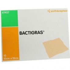 BACTIGRAS antiseptische Paraffingaze 10x10 cm 10 St