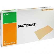 BACTIGRAS antiseptische Paraffingaze 15x20 cm 10 St