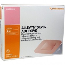 ALLEVYN Silver Adhesive 12,5x12,5 cm Schaumverband 10 St