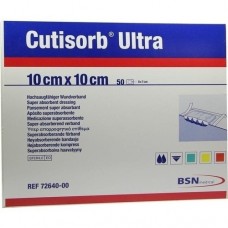 CUTISORB Ultra Saugkompressen 10x10 cm steril 50 St