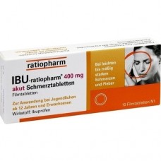 IBU RATIOPHARM 400 mg akut Schmerztbl.Filmtabl. 10 St