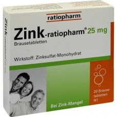 ZINK RATIOPHARM 25 mg Brausetabletten 20 St